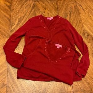 Liz Lange Maternity sweater and matching tank